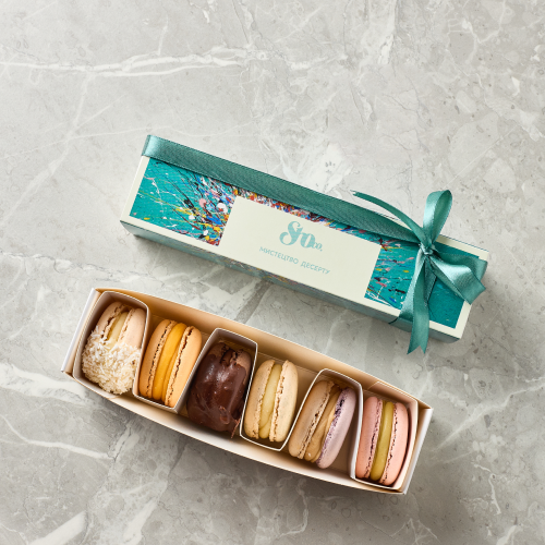 Set of 6 macarons