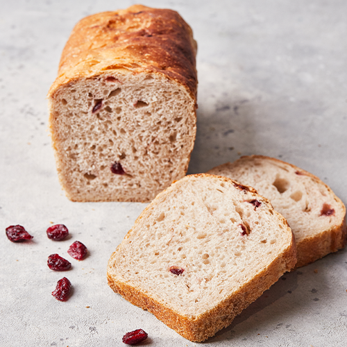 Sourdough wheat bread with cranberries