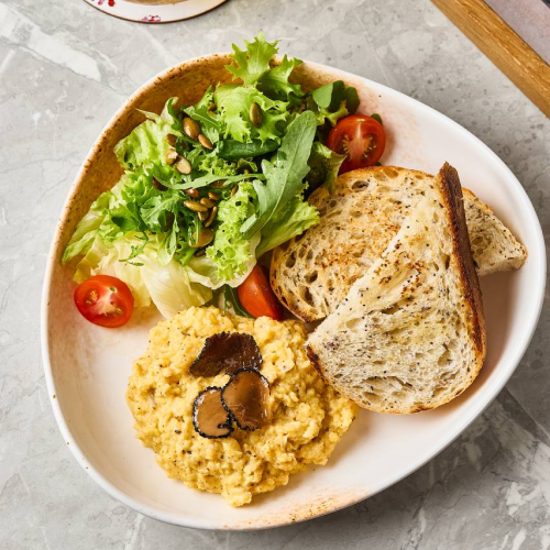 Truffle scramble with Parmesan cheese